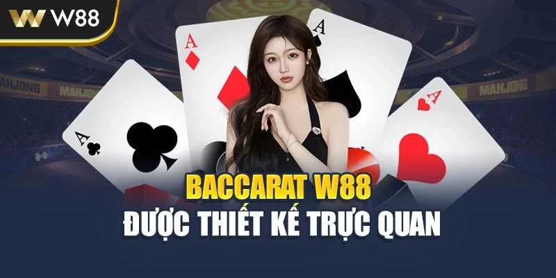 Baccarat W88 được thiết kế trực quan