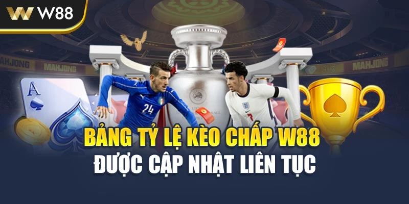Bảng tỷ lệ kèo chấp W88 được cập nhật liên tục