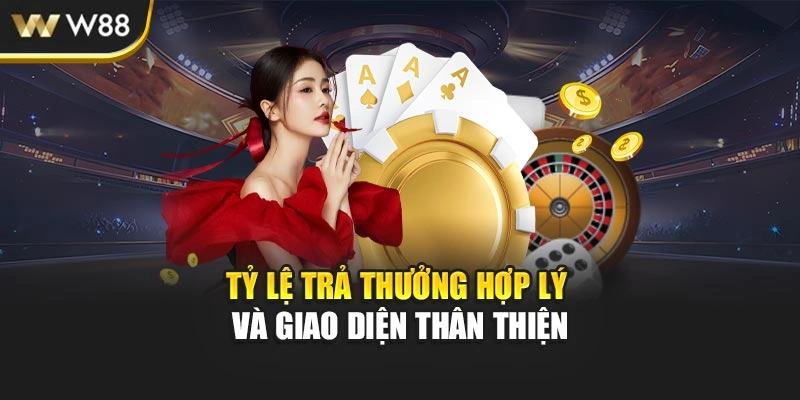 Tỷ lệ trả thưởng hợp lý và giao diện thân thiện